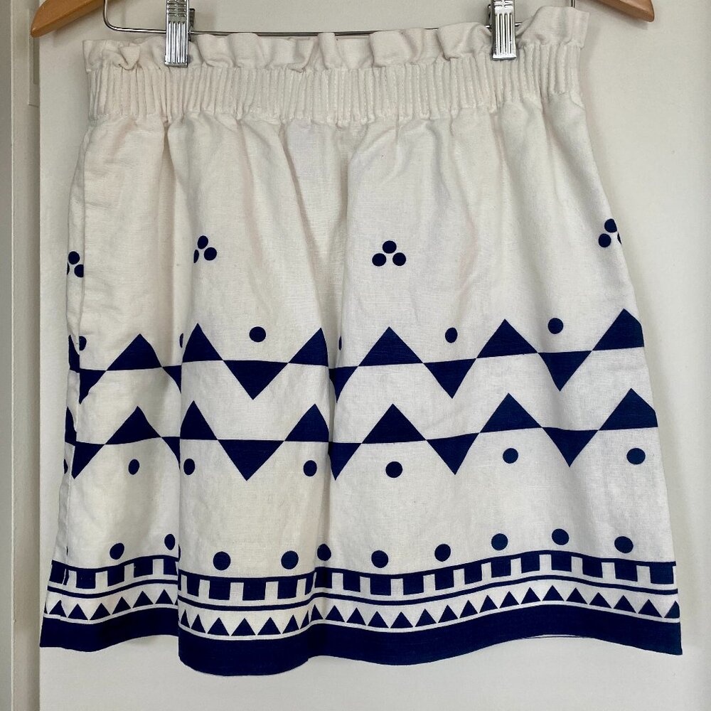Linen Patterned JCREW Skirt